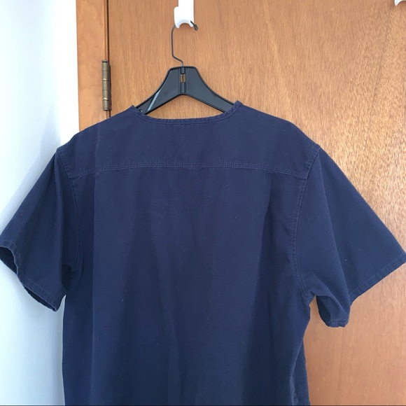 Men’s L / XL CARHARTT Ripstop Utility Scrub Tops C15208 Navy & Black Lot of 2 - Picture 12 of 14